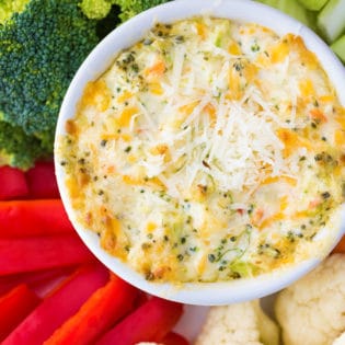 Hot Broccoli Dip - this cheesy hot appetizer is a party favorite!