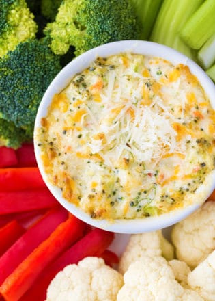 Hot Broccoli Dip - this cheesy hot appetizer is a party favorite!