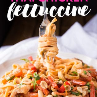 Thai Chicken Fettuccine. This twist on a classic pasta favorite uses peanut butter, chicken and few other additions. Dinner won't be the same.