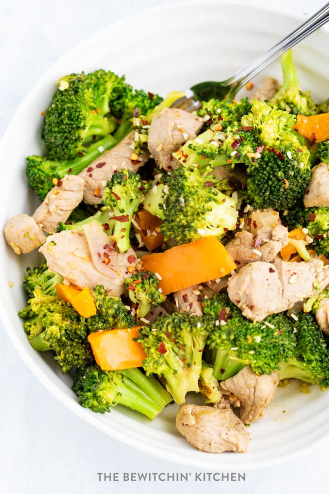 Broccoli Garlic Pork Stir Fry