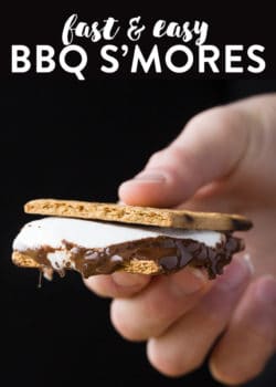 Grilled Smores - fire up the BBQ and get ready for some BBQ S'Mores. This summer dessert recipe is super fast and easy to through together.
