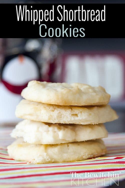 Whipped Shortbread Cookies recipe - the perfect Christmas cookie recipe! Perfect for cookie exchanges.