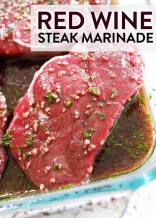 This red wine steak marinade is incredibly easy to throw together. It's my favorite grilled steak marinade, so whip this up and fire up the BBQ!