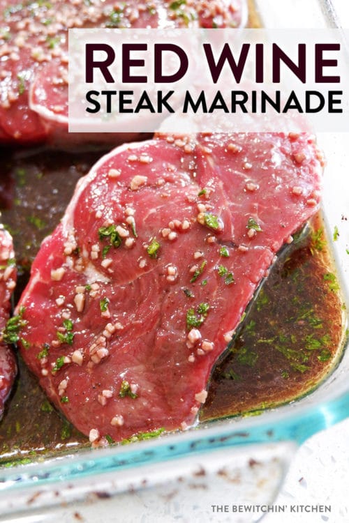 This red wine steak marinade is incredibly easy to throw together. It's my favorite grilled steak marinade, so whip this up and fire up the BBQ!