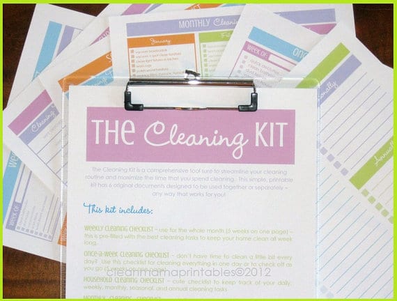 Cleaning Printables