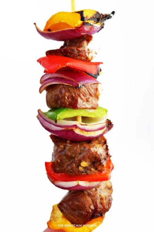 This asian beef kebabs recipe are a sweet twist on a savoury favorite. The steak skewers are easy to make and only take 12 minutes to BBQ.