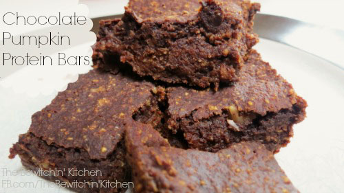 Chocolate Pumpkin Homemade Protein Bars