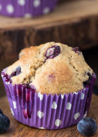 Healthy Blueberry Muffins. This recipe for blueberry muffins is picky eater approved and it packs added fiber to your diet too with oat bran! Healthy muffin recipes do exist!