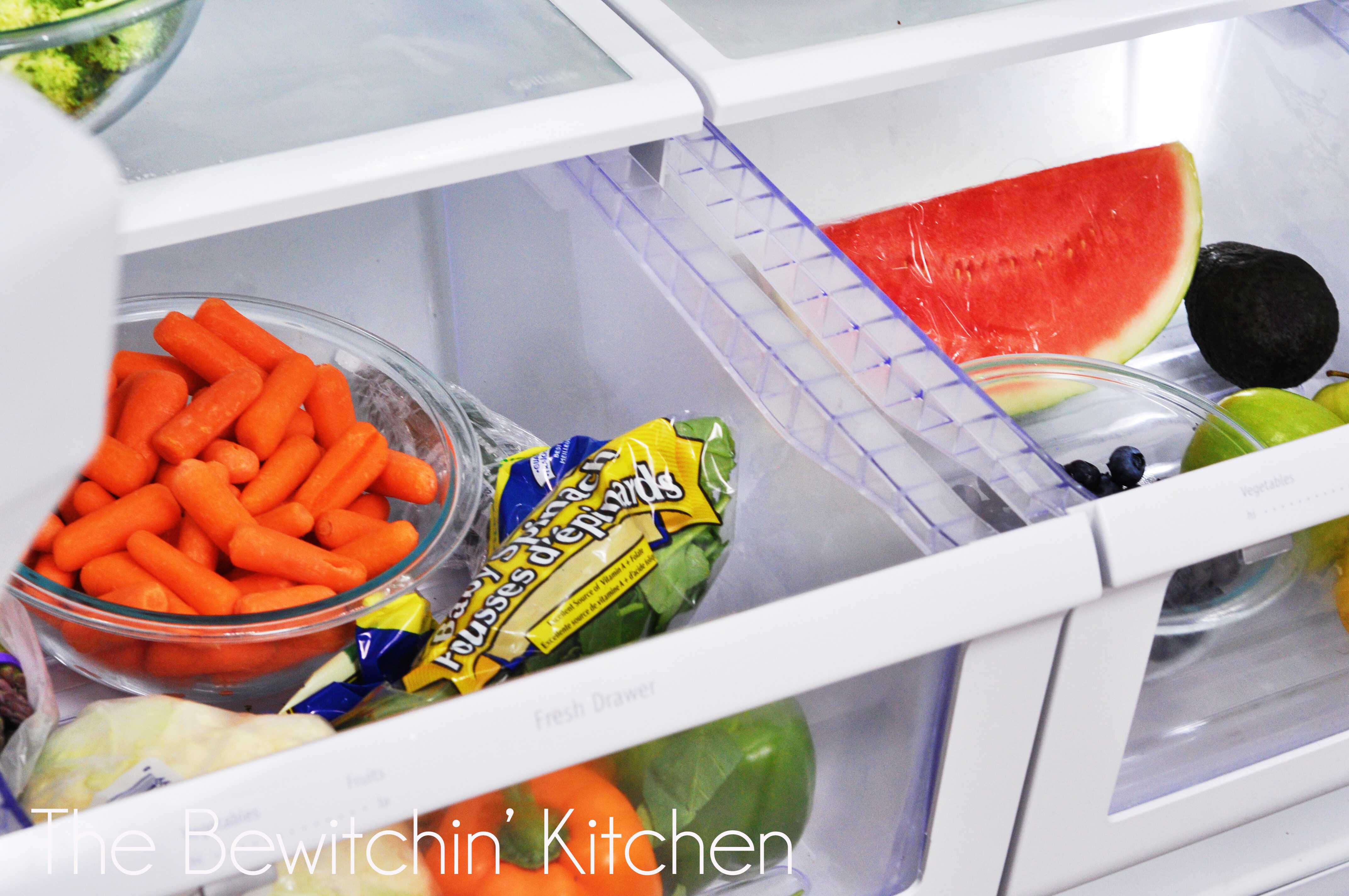 Fruits and Vegetables In The Fridge