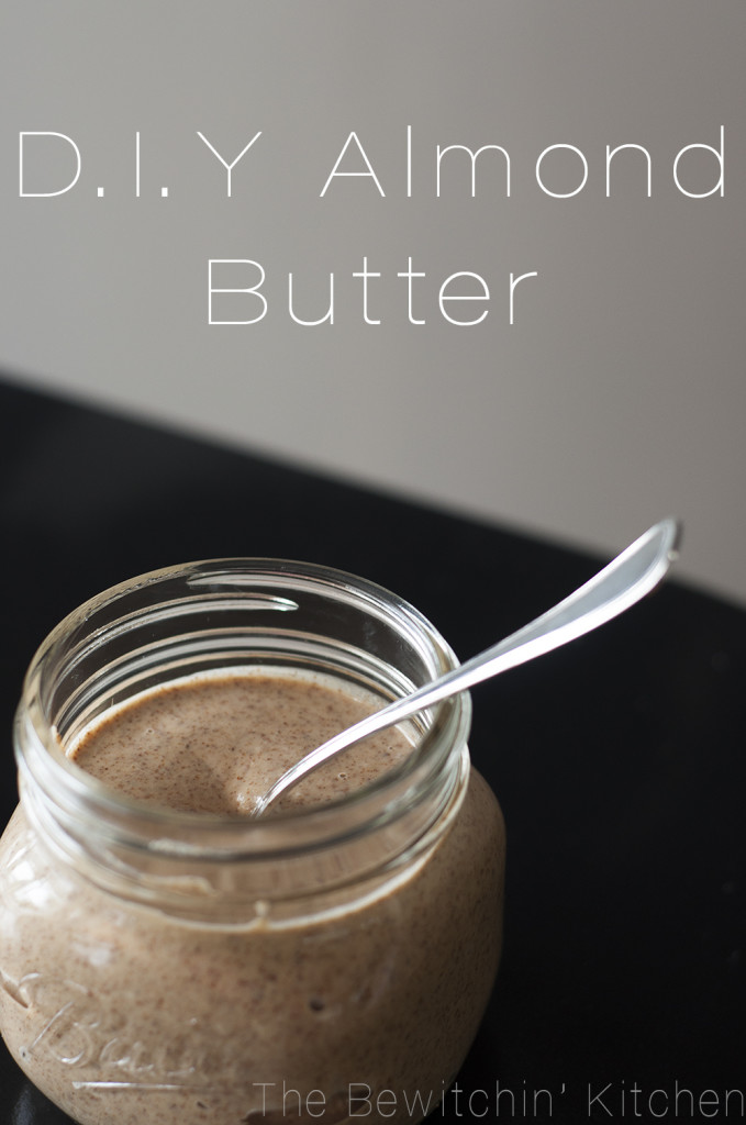 How to make almond butter. This homemade almond butter recipe is so easy, all you need is a high powered blender (Vitamix, Ninja, Blendtec, etc). DIY almond butter is gluten free, chemical free, and half the cost! | The Bewitchin’ Kitchen