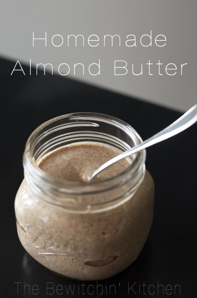 How to make almond butter. This homemade almond butter recipe is so easy, all you need is a high powered blender (Vitamix, Ninja, Blendtec, etc). DIY almond butter is gluten free, chemical free, and half the cost! | The Bewitchin’ Kitchen