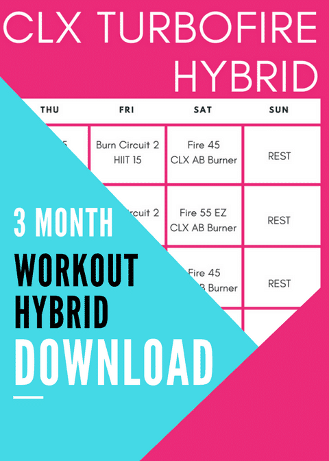 Download the 3 month workout calendar Turbo Fire and ChaLEAN Extreme Hybrid. Great for weight loss and building strength. Turbo Fire ChaLEAN Extreme Hybrid Schedule Beachbody program.