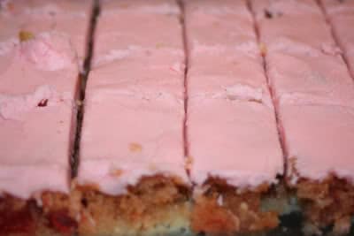 Cherry shortbread squares