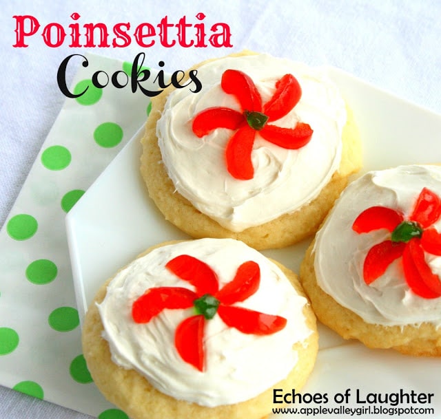 Poinsettia Cookies