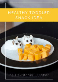 Healthy toddler snack idea: eggs in shape of mice. Make sure to serve these hungry mice with cheese. Picky eater approved!