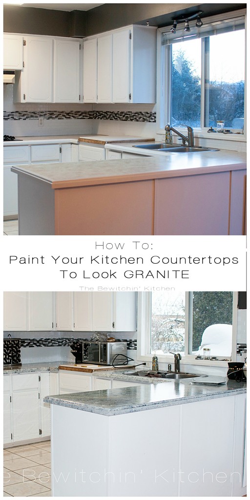 How to paint a countertop to look like granite