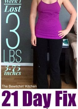 21 Day Fix Week 1 Results