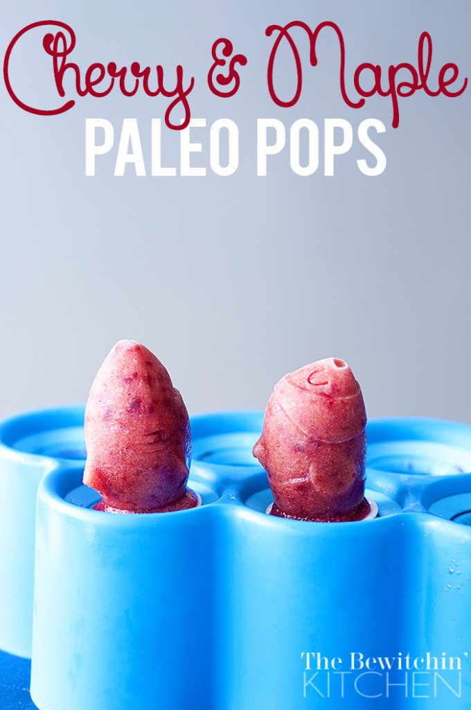 Homemade Cherry Popsicles. These cherry ice pops are simple, delicious and are both mom and toddler approved. No added sugar, these paleo pops are the perfect healthy snack for the summer! | The Bewitchin Kitchen