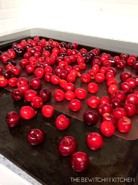 Flash freezing cherries