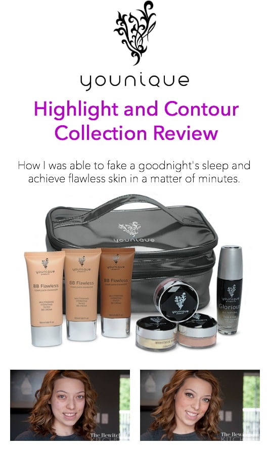 Younique's Highlight and Contour Collection Review. I love this stuff! I was able to make it look like I had a full night's sleep even though I had 3 hours. It transforms my skin.