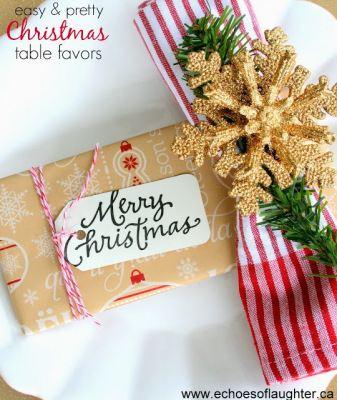 Adorable Christmas Table Favors