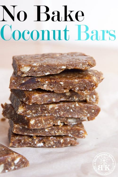 No Bake Coconut Bars - a homemade larabar inspired but the coconut cream kind. Easy to make, raw, vegan, and clean eating approved.