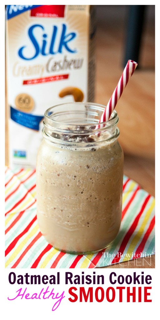 Oatmeal Raisin Cookie Smoothie that's healthy and so yummy!