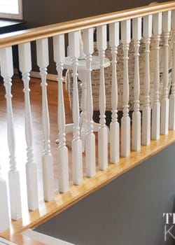 Quick Stair Spindle Makeover with Country Chic Paint