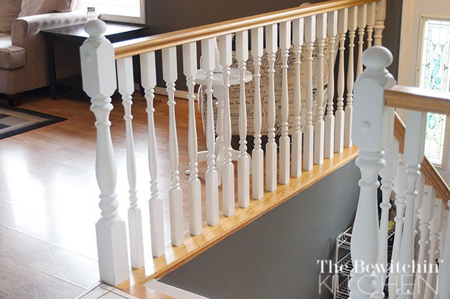 Quick Stair Spindle Makeover with Country Chic Paint