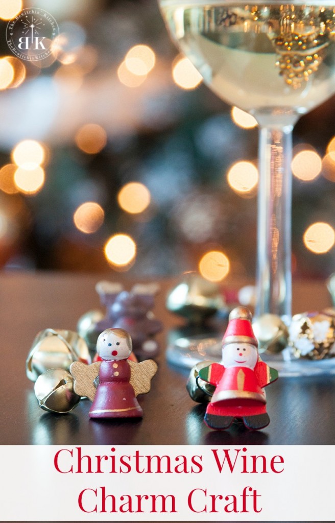 Christmas Wine Charm Craft. Make your own wine charms easily with dollar store products