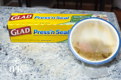 How to save chicken soup in the fridge using GLAD Press and Seal