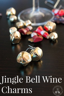 Jingle Bell Wine Charms. Great for Christmas Parties!