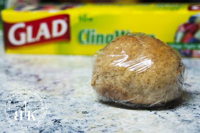 Using Glad Cling Wrap seals freshness into homemade buns