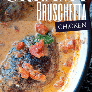 Creamy Bruschetta Chicken - super yummy! Add this to your gluten free recipes. One pot recipes are not just easy to cook but to clean as well. | The Bewitchin' Kitchen