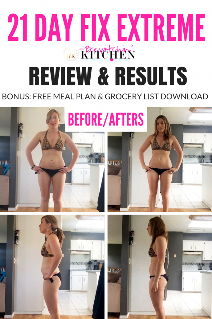 21 Day Fix Extreme results and review + free meal plan and grocery downloads. It's really helped me get closer to my health and fitness goals.