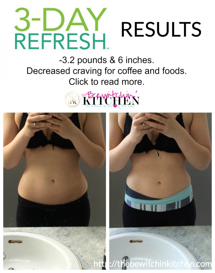 3 Day Refresh review, weight loss results PLUS free meal plan and shopping list. | The Bewitchin' Kitchen