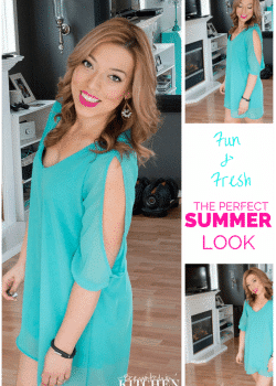 A fun and fresh perfect summer makeup look. Quick, easy and long lasting - beauty that's perfect for busy moms and women on the go. | The Bewitchin' Kitchen