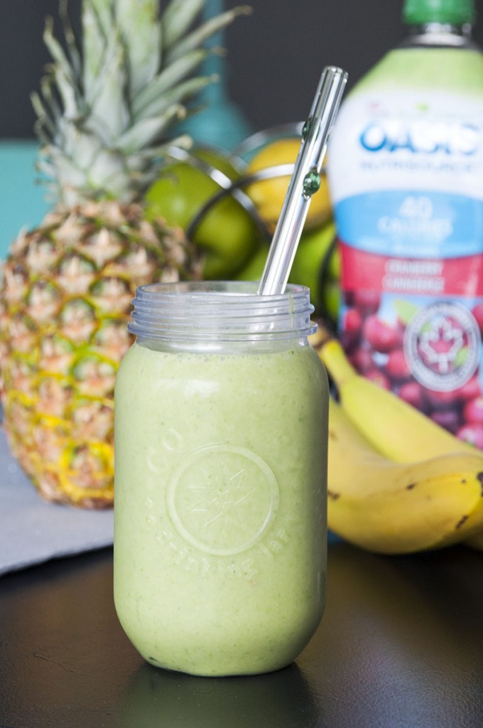 Tropical Power Smoothie - don’t let the green fool you. This power smoothie is loaded with antioxidants, vitamins and protein PLUS it tastes like a tropical vacation. | The Bewitchin’ Kitchen