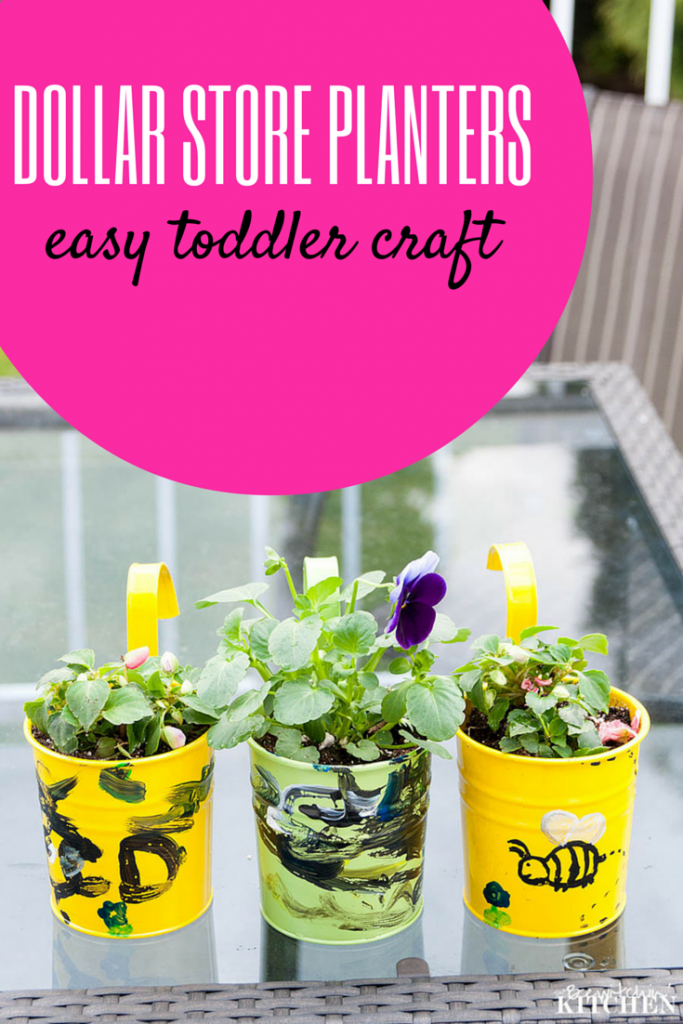 Looking for a fun craft to do with your toddler? Why not make some flower planters with this dollar store craft from The Bewitchin' Kitchen.