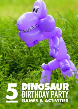5 dinosaur party games and dinosaur birthday party ideas that guests will dig. #4 sounds like a lot of fun!