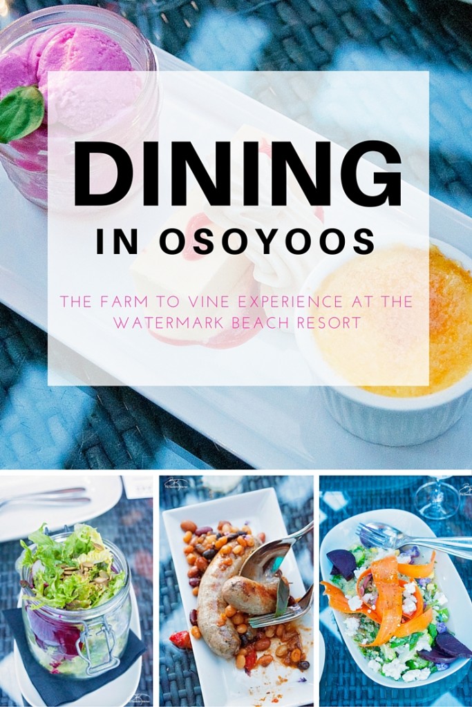 Dining in Osoyoos British Columbia. The Farm to Vine Experience from The Watermark Beach Resort. Add this on your Canadian travel bucket list!