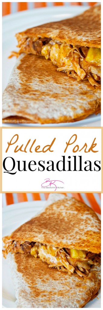 Pulled pork quesadillas. A delicious slow cooker recipe made with a mexican twist! | The Bewitchin' Kitchen 