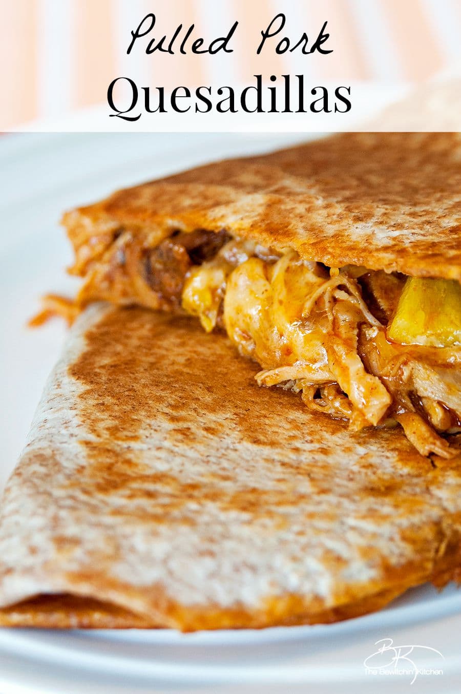 This pulled pork quesadilla is a delicious slow cooker recipe made with a mexican twist! | The Bewitchin' Kitchen