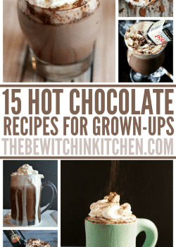 Spiked hot chocolate. A roundup of the best hot chocolate recipes for adults | The Bewitchin Kitchen