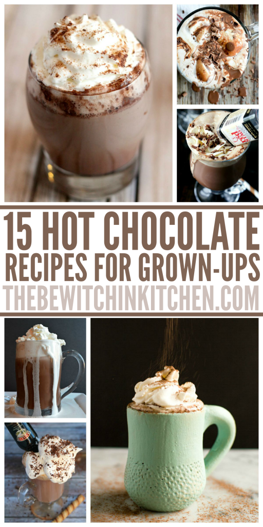 Spiked hot chocolate. A roundup of the best hot chocolate recipes for adults | The Bewitchin Kitchen