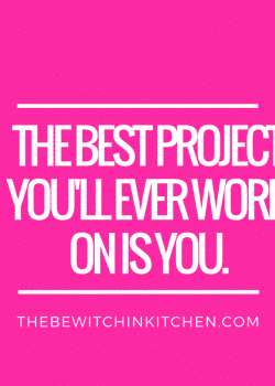 The best project you'll ever work on is you. Weight loss goals and fitness motivation.