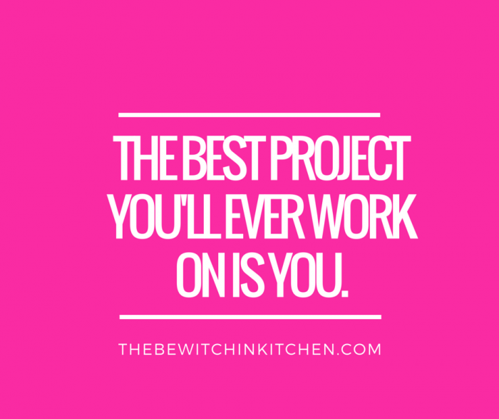 The best project you'll ever work on is you. Weight loss goals and fitness motivation.
