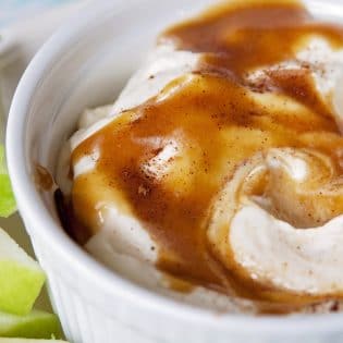 Caramel Cream Dip - an easy 30 second no bake dessert dip recipe.