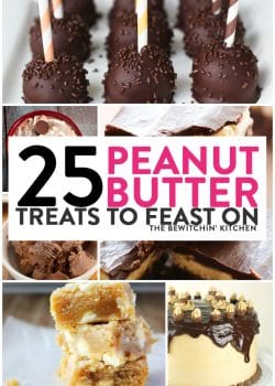 25 peanut butter treats to feast on. Treat your sweet tooth with these famous chocolate and peanut butter dessert recipe combinations.