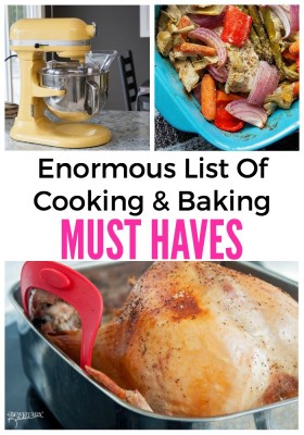 With Christmas and the holidays coming up you need this enormous list of cooking and baking must haves from Canadian blogger, The Bewitchin Kitchen. With Christmas and the holidays coming up, you will want to save this!